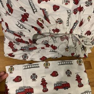 Cotton Twin Sheet Set - Fire truck